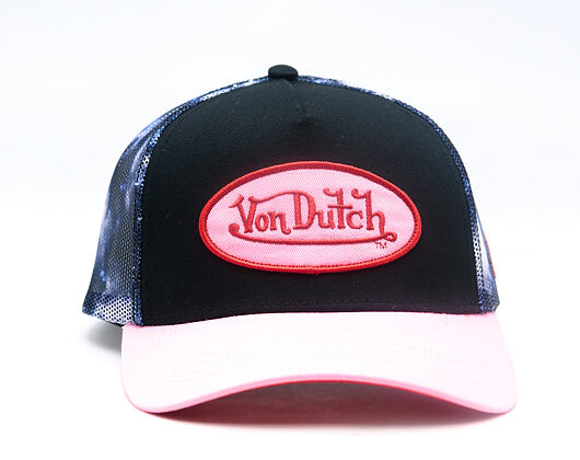 Womens Cap Von Dutch - Baseball - Galaxy Mesh Patch - Black / Pink
