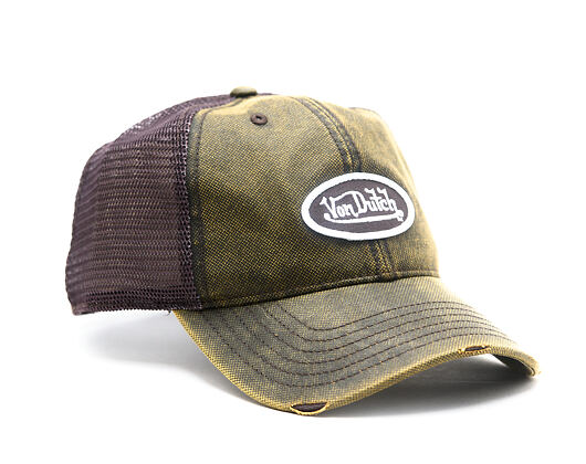 Cap Von Dutch - Coated Cotton Oval Patch Baseball - Olive / Plum