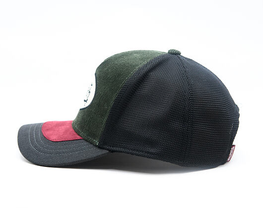 Cap Von Dutch - Bi-Material Visor Oval Patch Trucker - Green / Navy / Burgundy