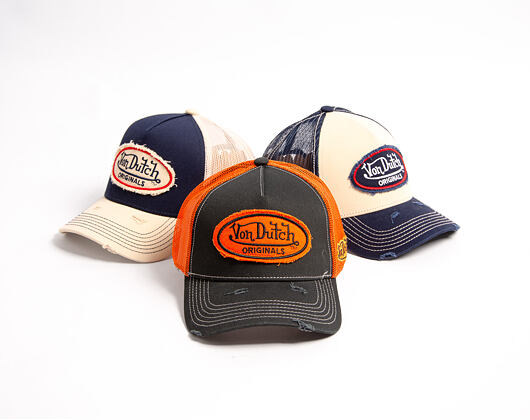 Cap Von Dutch - Baseball - Vintage Distressed - Orange / Navy