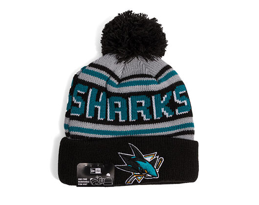 Beanie New Era - NHL Evergreen Wordmark Pom Medium Knit - San Jose Sharks - Team Color