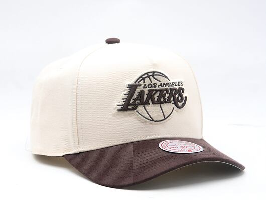 Cap Mitchell & Ness - NBA Brown And Cream Pro Snapback - Los Angeles Lakers - Cream