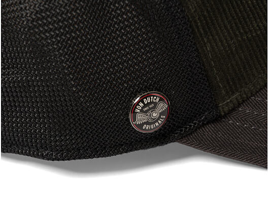 Cap Von Dutch - Corduroy Oval Patch Baseball - Olive / Burgundy