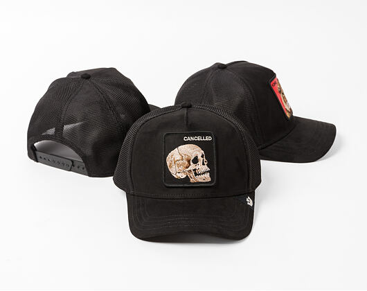 Cap Goorin - Suede Cancelled Skull Trucker - Black
