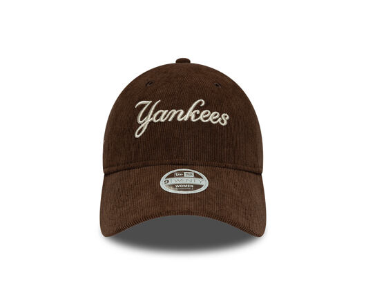 Womens Cap New Era - MLB Cord Script 9TWENTY - NY Yankees - Chestnut Brown / Stone