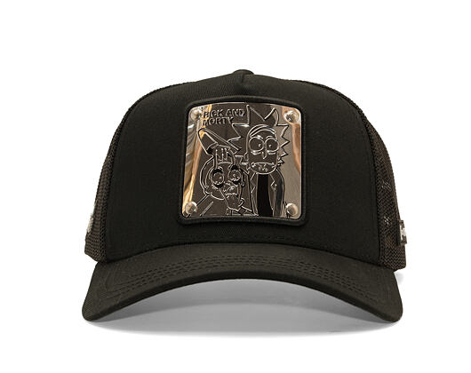 Cap Capslab - Rick & Morty Trucker - Metallic Chrome Plate - Black / Silver