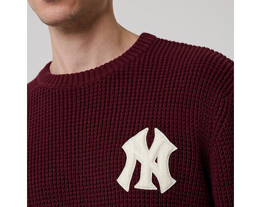 Sweatshirt New Era - MLB Waffle Knit Crew - NY Yankees - Maroon