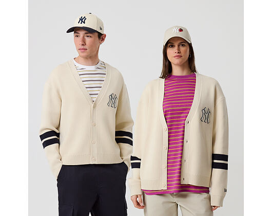 Sweater New Era - MLB Knit Cardigan - NY Yankees - Cream