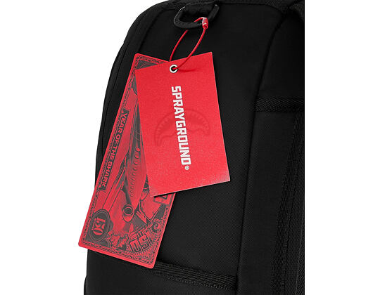 Backpack Sprayground - Shark Central Black Nylon Gray Embossed Backpack
