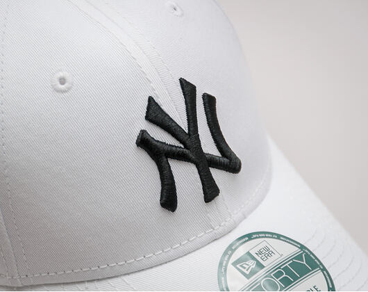 New Era 9FORTY MLB League Basic New York Yankees Strapback White / Black Cap