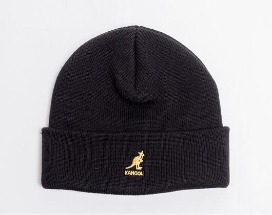 Kangol Acrylic Pull-On Black/Gold Winter Beanie