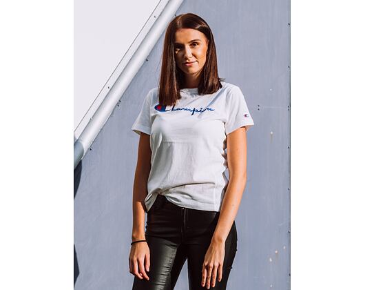 Champion Crewneck T-Shirt White 110992 WW001 Womens T-Shirt