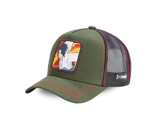 Capslab Sasuke Uchiha 1 Trucker Green / Black Cap