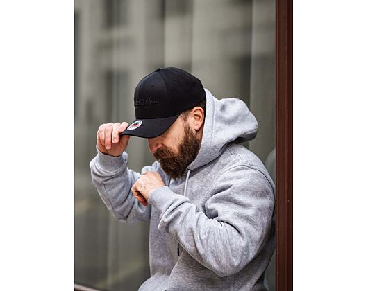 Mitchell & Ness Pinscript Redline Snapback Branded Black / Black Cap