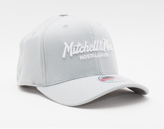 Mitchell & Ness Pinscript Redline Snapback Branded Grey Cap