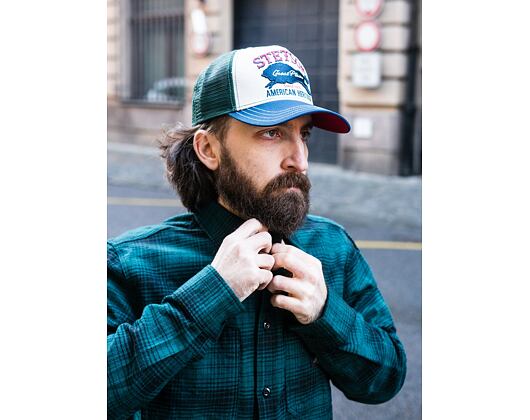 Stetson Trucker Cap Great Plains 7751152 Geen/Stone/Blue