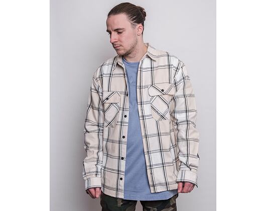Karl Kani Chest Signature Check Shirt light sand/black