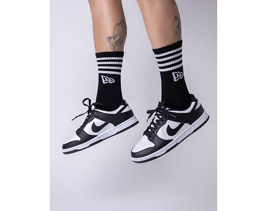 New Era Stripe Crew 3Pack Black Socks