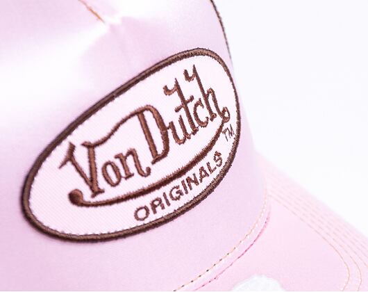 Von Dutch Cary Trucker Satin Lt.Pink/Brown Cap