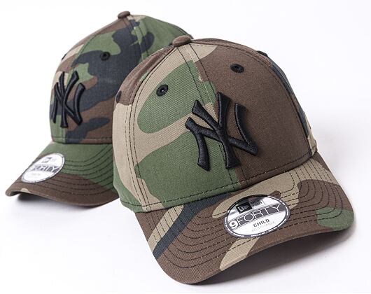 New Era 9FORTY League Essential kids New York Yankees Strapback Woodland Camo