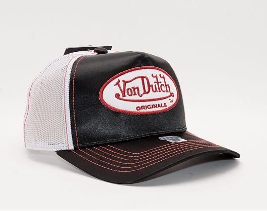 Von Dutch Cary Trucker Satin Black/White Cap