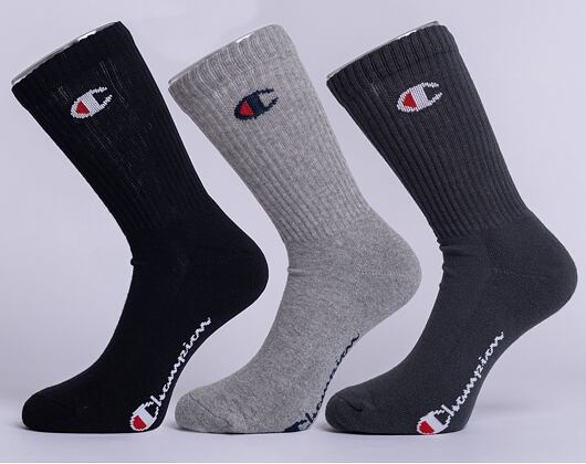 Champion 3pk Crew Socks DAG/OXGM/NBK