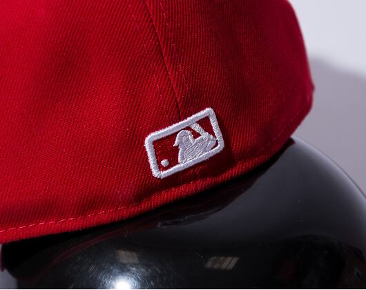 New Era 59FIFTY MLB Basic New York Yankees Fitted Scarlet / White Log Cap