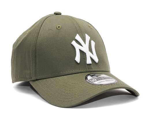 New Era 39THIRTY MLB League Essential New York Yankees Olive / White Cap