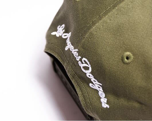 Kšiltovka New Era 9FIFTY MLB Side Patch Script Los Angeles Dodgers Olive / Dark Green