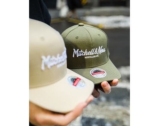 Kšiltovka Mitchell & Ness - Branded Pinscript Classic Red - Olive