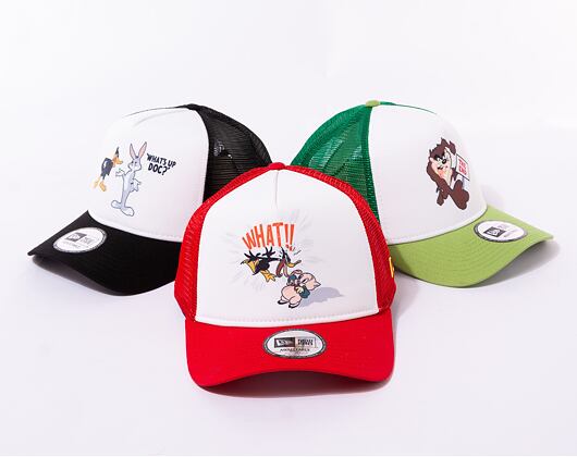 Kšiltovka New Era 9FORTY A-Frame Trucker Character Looney Tunes Daffy Duck Scarlet