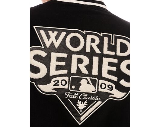Bunda New Era MLB World Series Varsity Jacket New York Yankees Black / Off White
