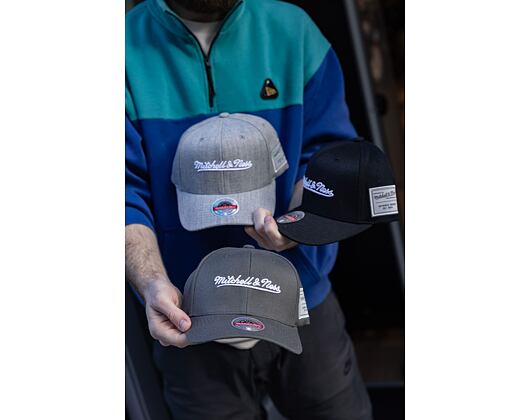 Mitchell & Ness Branded Comfy Core Stretch Snapback Black Cap