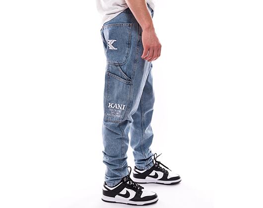 Džíny Karl Kani KK Retro Tapered Workwear Denim vintage mid blue