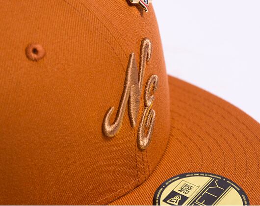 Kšiltovka New Era 59FIFTY Script Caramel Brown / Stone
