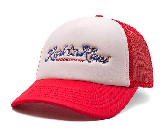 Kšiltovka Karl Kani Kani Star Trucker Cap red/off white