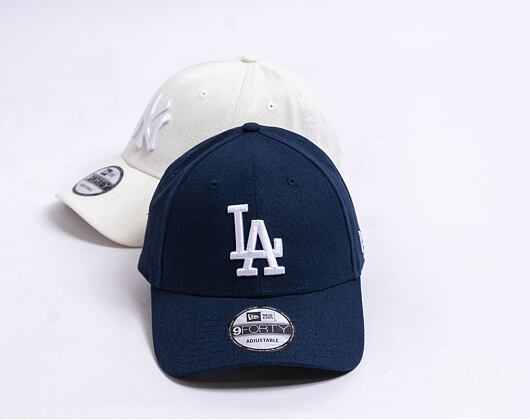 Kšiltovka New Era 9 - MLB Linen FORTY - Los Angeles Dodgers - Navy / White