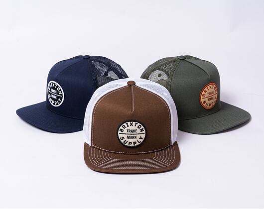 Kšiltovka Brixton Oath MP Trucker Hat - Sepia/White