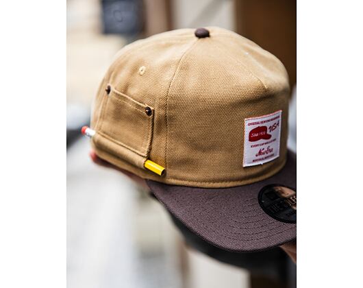 Kšiltovka New Era - Image Drop - Work Cap GOLFER - Tan Brown / Walnut