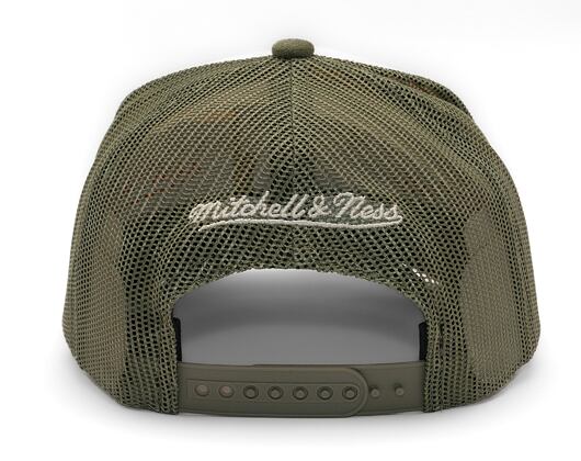 Kšiltovka Mitchell & Ness - Baseball Trucker - Cream/Olive