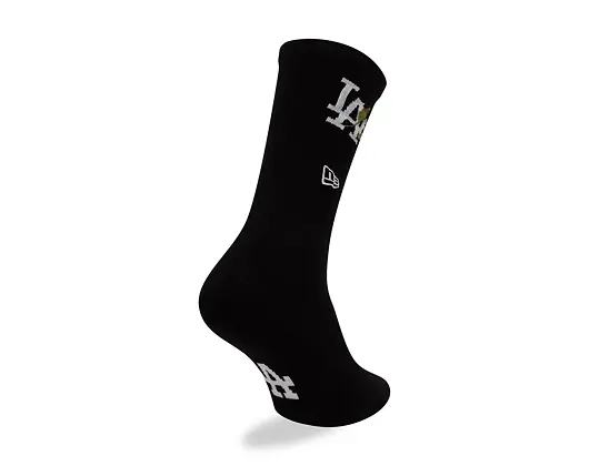 Ponožky New Era - MLB Icon Crew 1Pack - LA Dodgers - Black / White
