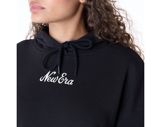 Dámská Mikina New Era - Script Crop Hoodie - Black