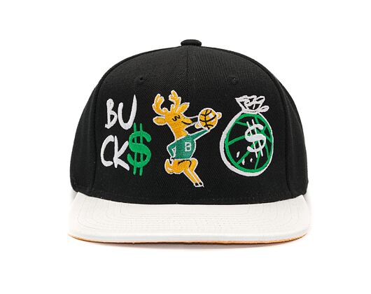 Kšiltovka Adam Wave - Custom Snapback NBA Money Bag 2 - Milwaukee Bucks