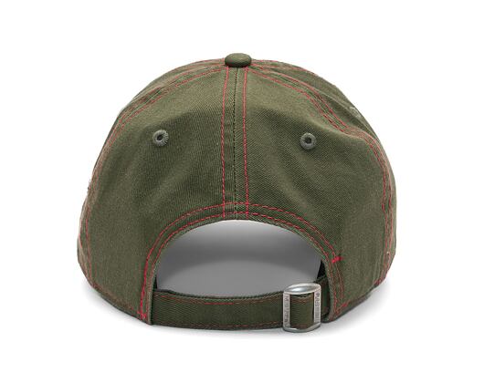 Dámská Kšiltovka New Era - MLB Contrast Stitch 9TWENTY - LA Dodgers - New Olive / Coral