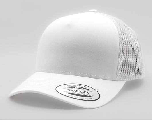 Kšiltovka Yupoong 5-Panel Retro Trucker Cap White