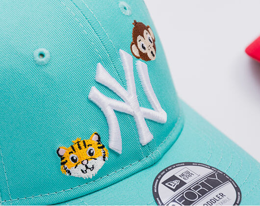 Dětská Kšiltovka New Era - MLB Animal Icon 9FORTY - NY Yankees - Teal / White