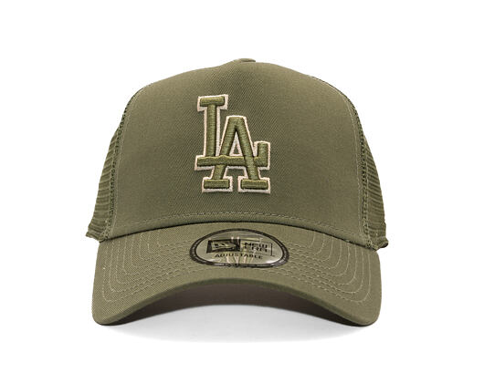 Kšiltovka New Era - MLB Outline 9FORTY Trucker - LA Dodgers - New Olive