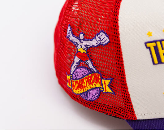 Kšiltovka New Era - UFC MMA Promo Cap 9FORTY Trucker - Cream / Purple