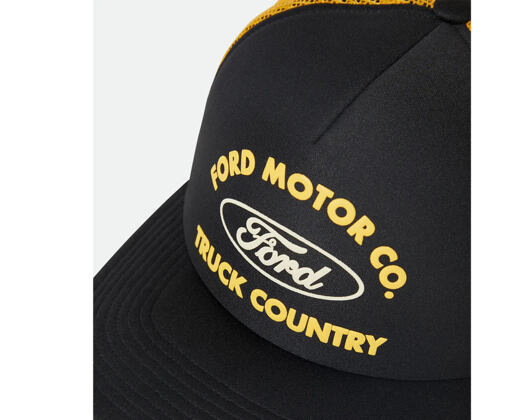 Kšiltovka Brixton - Ford Built Tough Mp Trucker Hat - Burnt Rubber/Empire Yellow