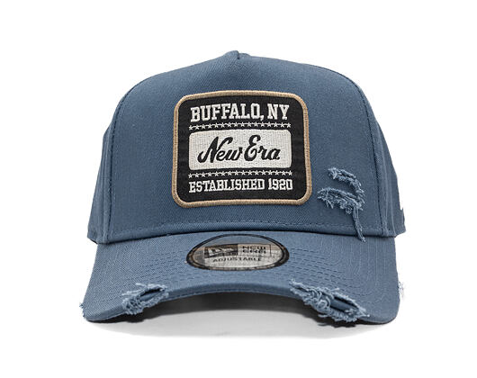Kšiltovka New Era - Buffalo Distressed Patch 9FORTY A-Frame - Muted Indigo
